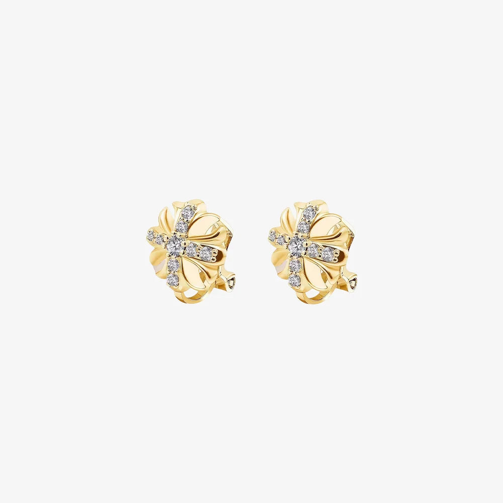 Statement clip-on earrings in gold for men and women