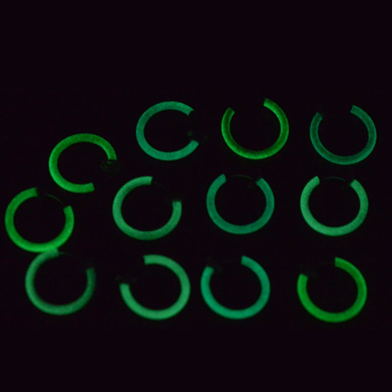 Mini Glow Clip-On Hoop Earrings - Pink