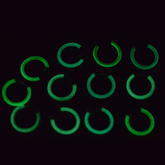 Mini Glow Clip-On Hoop Earrings - Blue