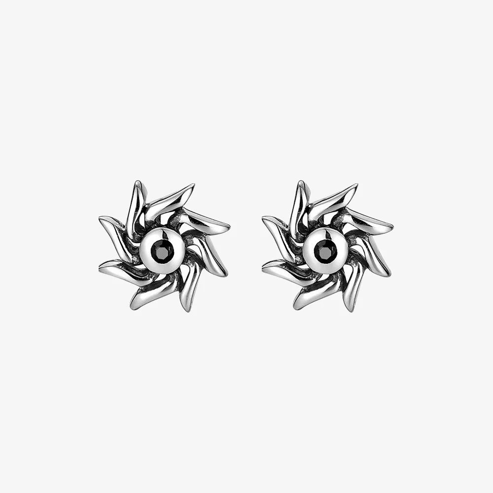 Masculine magnetic ear studs for men with black zircon