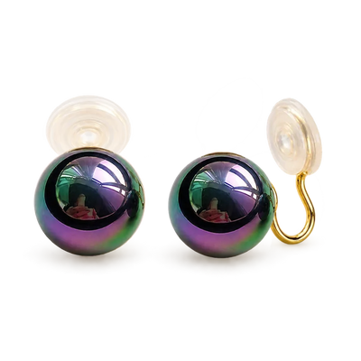 Black Pearl Clip On Earrings