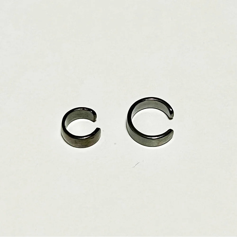 Bold Black Conch Ear Cuffs