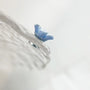 Cute clip-on blue flower earrings without piercing