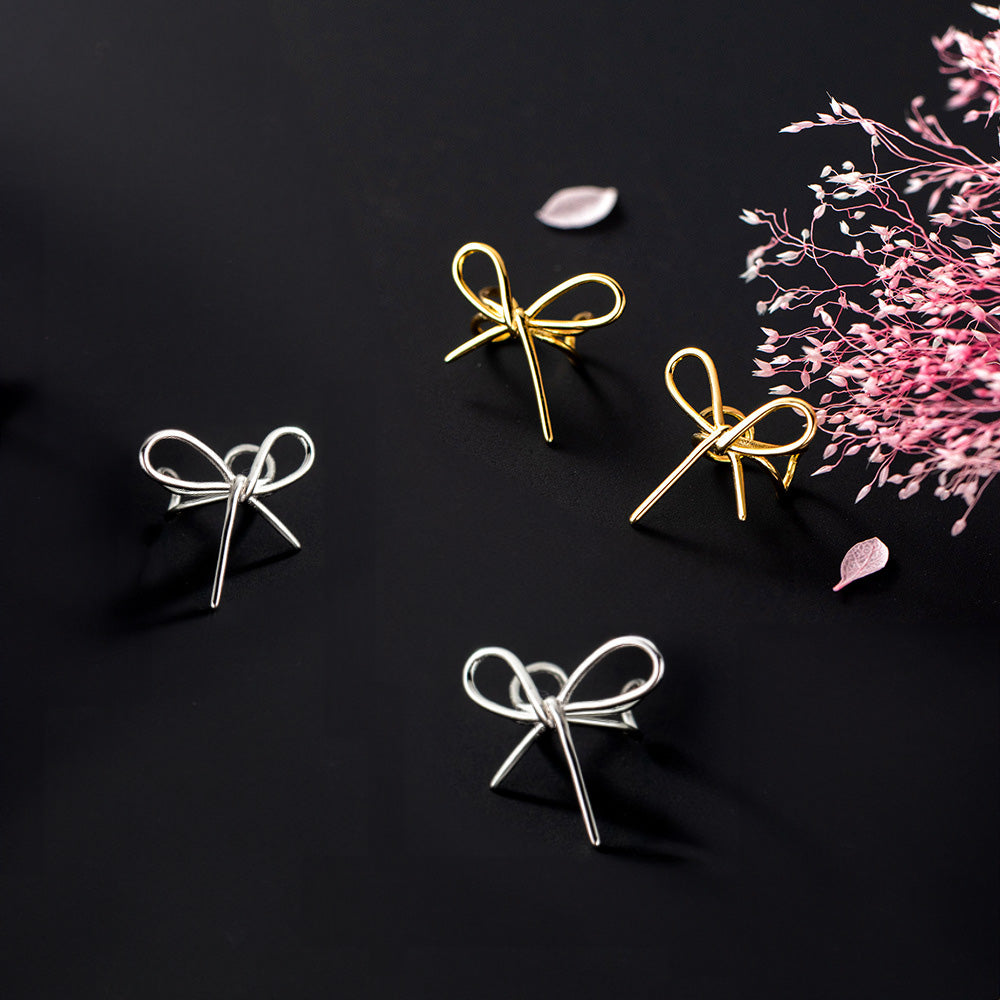 Chic Bow Conch Ear Cuffs in Gold and Silver