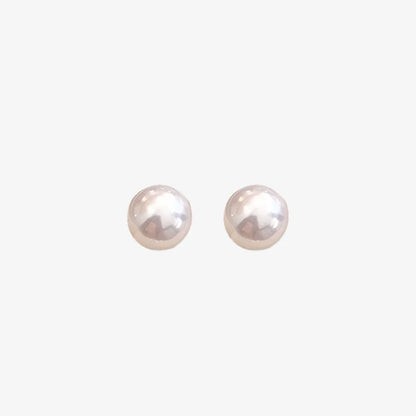 Classic faux pearl magnetic earrings 10mm – non-pierced stud style 