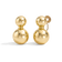Golden Sphere Drop Clip-On Earrings
