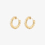 Boucles d'oreilles créoles à clip plaquées or avec diamants synthétiques pour femmes, élégantes et résistantes.