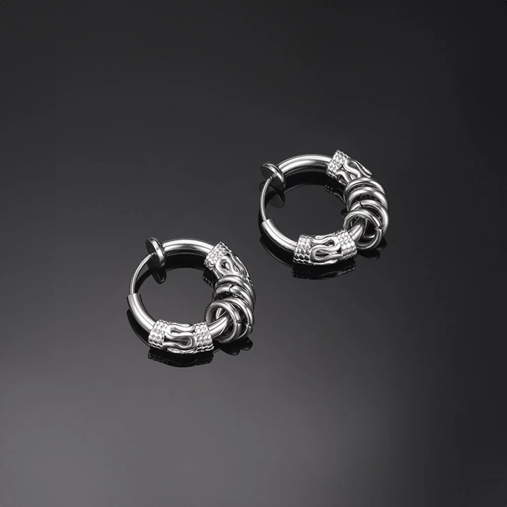 Showcase of Silver Embrace Clip-On Hoop Earrings illustrating their elegant finish.