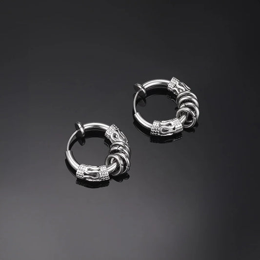 Showcase of Silver Embrace Clip-On Hoop Earrings illustrating their elegant finish.