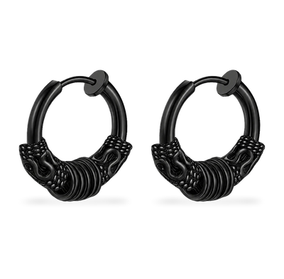 Embrace Clip-On Hoop Earrings Black