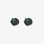 Striking emerald dragon claw magnetic ear studs in black for men, 9mm diameter