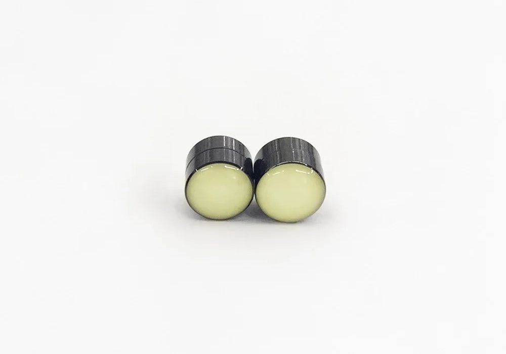 Pair of 8mm Glow Magnetic Stud Earrings for men