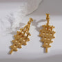Boucles d'oreilles pendantes à clip dorées de 40 mm pour femmes