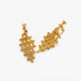 Luxurious Gold Woven Lattice Clip-On Drop Earrings