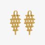 Boucles d'oreilles à clip en treillis tissé plaqué or 18 carats pour femmes