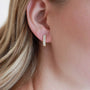 18k Gold-Plated Rectangle Clip-On Earrings for Women