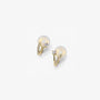 Back view of 18K gold plated sterling silver clip-on earring showing comfortable silicone clip mechanism