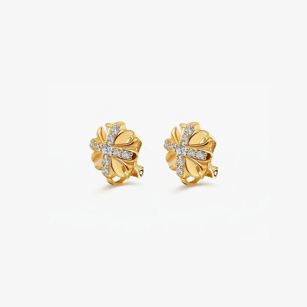 Statement clip-on earrings in gold for men and women