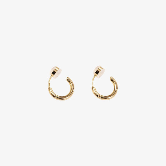 Huggie Hoop Clip On Earrings In Gold