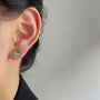 Women’s transparent clip earrings with a magical mermaid design