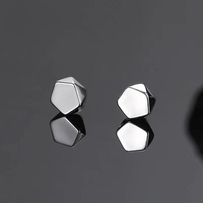 Magnetische Polygon-Ohrringe in Schwarz