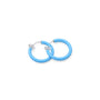 A pair of light blue hoop earrings, shown on a plain white background.