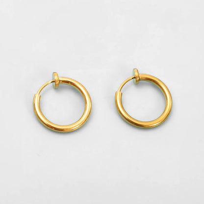 Mini Hoop Clip On Earrings in Gold