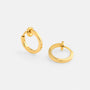 Lightweight and stylish Gold Mini Clip-On Hoop Earrings for men, available in 13mm and 15mm diameter options.