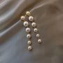 Boucles d'oreilles pendantes en fausses perles de 15 mm à 8 mm, idéales pour les mariées.