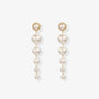 Élégantes boucles d'oreilles à clip avec fermoir à vis et perles d'imitation en cascade, parfaites pour les mariages.
