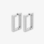 Discover the sleek, architectural design of our Rectangle Clip-On Hoop Earrings. 
