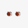 Bold ruby dragon claw magnetic ear studs in silver for men, 9mm diameter