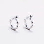 S925 Braided Screw Back Clip-On Hoop Earrings for Women