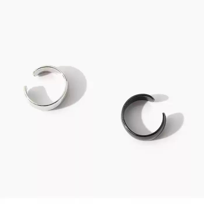 Sleek Silver Conch Ear Cuffs