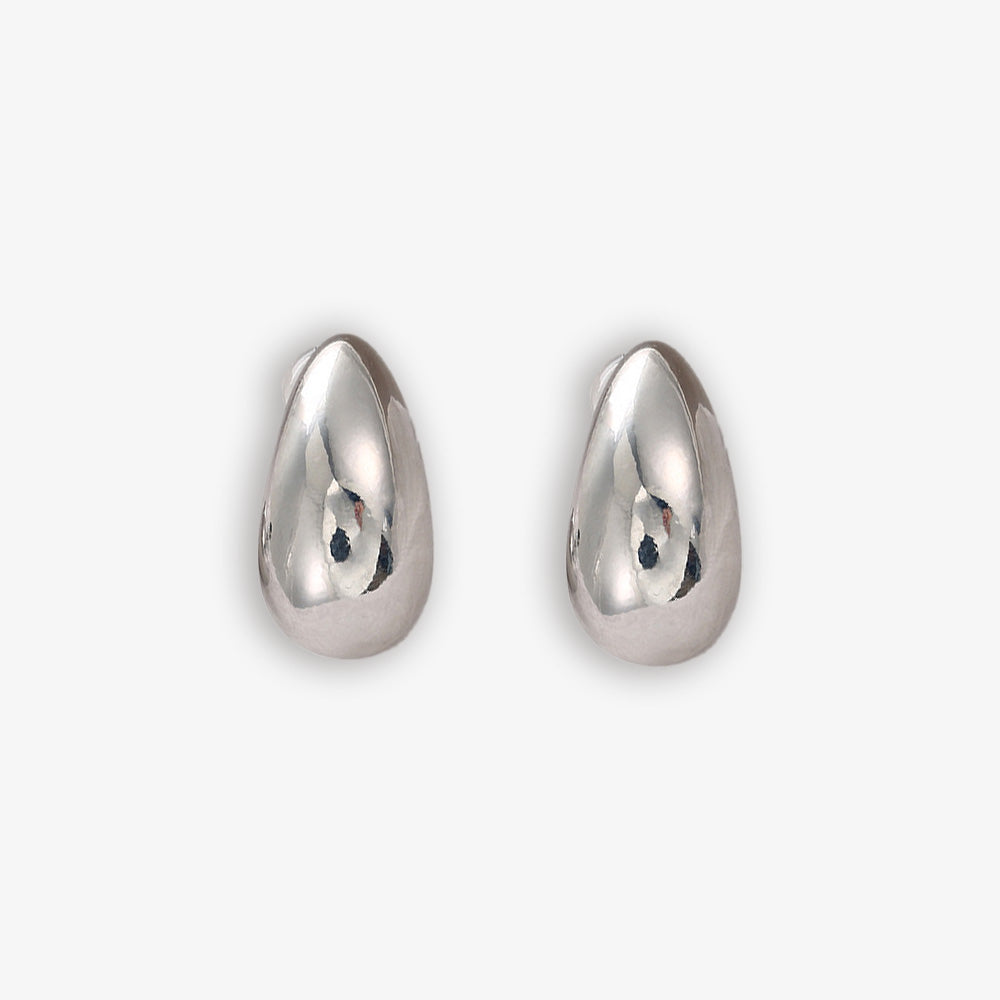 Boucles d'oreilles pendantes épaisses à clip argentées