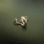 Back detail of Silvery Ginkgo Leaf Ear Cuff