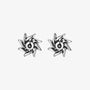 Masculine magnetic ear studs for men with black zircon