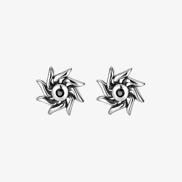 Masculine magnetic ear studs for men with black zircon