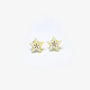 A pair of no-piercing Tropical Star Fruit Magnetic Stud Earrings, showcasing their detailed resin fruit slice design, isolated on a white background.