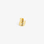 Gold-plated multi-band ear cuff for men made of sterling silver, worn on the helix.
