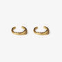 Gold Sterling silver Ouroboros Ear Cuff pair displayed front view on white background