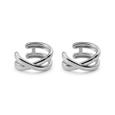 Helix Cross Ear Cuffs Sterling Zilver