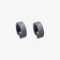 Close-up of men clips earrings in black-plated titanium finish