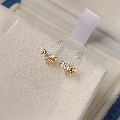 Candy Zircon Invisible Clip-On Stud Earrings