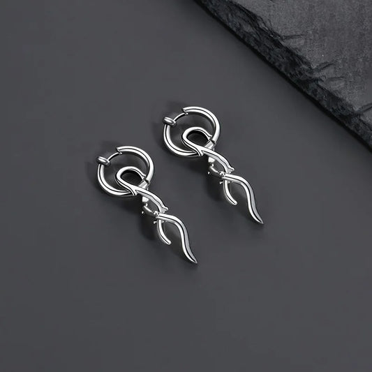 Lightweight men's fake earrings, ideal for guys who prefer non-pierced options.