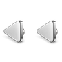 silver stainless steel triangle magnetic ear studs for men offer a stylish and comfortable ear accessory option