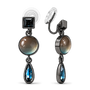 Main photo of Vintage Multi-Gem Drop Clip-On Earrings on a white background, showcasing the intricate design.