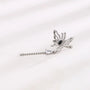 Butterfly and Crystal Cascade Ear Cuff shown at angle highlighting chain and crystal detail