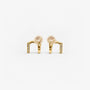 Double Hoop Clip-On Earrings in Gold — pair with pavé crystal accent, front view