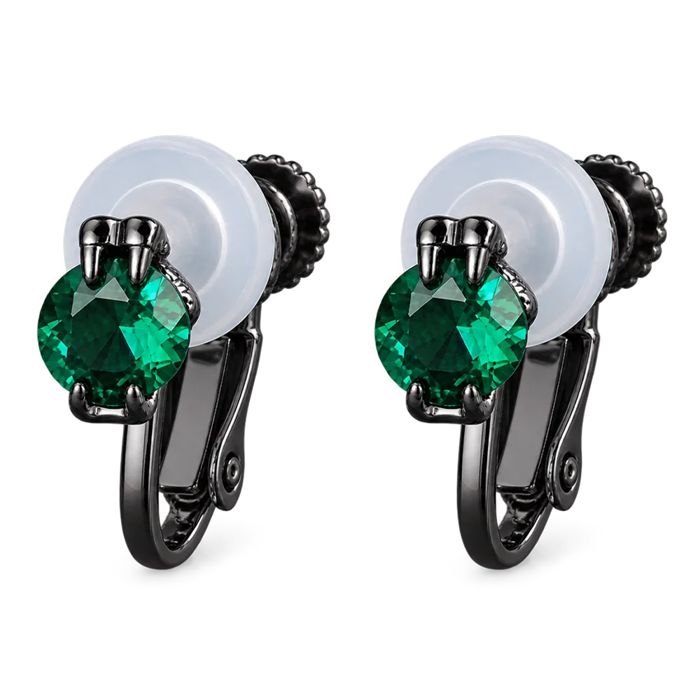 Aura Solitaire Cubic Zirconia Clip-On Oorbellen